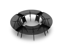 میز-کنفرانس-صفحه-شیشه-ای-یونیکا-تیپ-3957-41 -  - https://mohitara.com