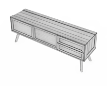 کتابخانه-و-ویترین-کوتاه-ویژه-اتاق-مدیر-عامل-آیفل-تیپ-6083-41 -  - https://mohitara.com