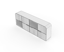 کتابخانه-و-ویترین-کوتاه-ویژه-اتاق-مدیر-عامل-برلیانت-تیپ-6027-41 -  - https://mohitara.com